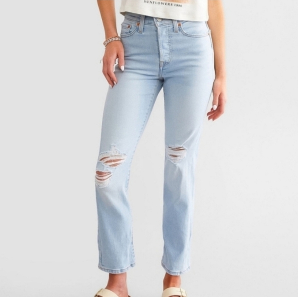 Levi's Wedgie Straight Struck By Lightning Sz 27 NWT
